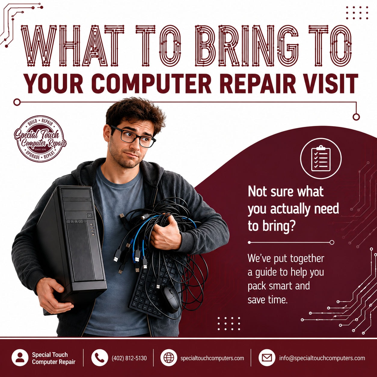 what to bring to your computer repair visit